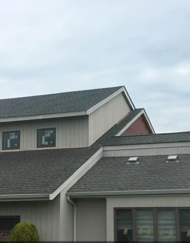 Cedar shake roof on historic estate